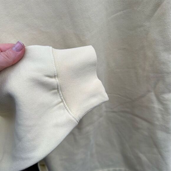NWT Fear of God Essentials Egg Shell Relaxed Hoodie Size L Pullover - Picture 4 of 11